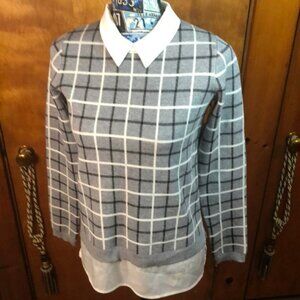 Tahari Faux Layered Sweater XS